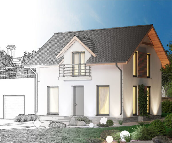 Sketch of a cottage to become a real house Sketch of a cottage to become a real house